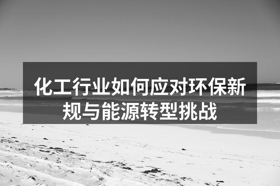 化工行业如何应对环保新规与能源转型挑战